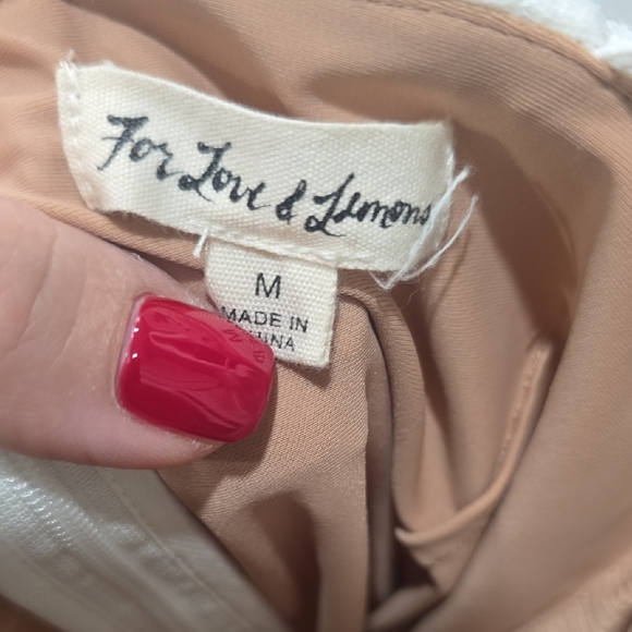 For Love And Lemons White Striped Ruched Dress - Picture 6 of 6